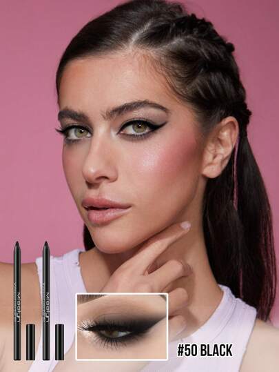 Misslyn مجموعة MISSLYN-2 قلم تحديد عيون مقاوم للماء، قلم تحديد عيون طويل الأمد مقاوم للماء ذو ملمس ناعم وكريمي. ألوان من الماتي إلى اللامع والمتلألئ تنشئ خطوطًا جريئة ومحددة. يمكن تشكيلها باستخدام مبراة، مقاوم للتشظي، مقاوم للماء