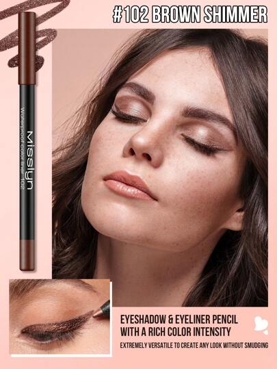 Misslyn مجموعة لاينر الألوان المقاوم للماء MISSLYN ، 2 قطعة ، لاينر الألوان المقاوم للماء متواصل الاستخدام ، بنسيج ناعم وكريمي ، خطوط جريئة ومحددة من ماتي إلى لامع، يمكن تشكيلها باستخدام مبراة أقلام