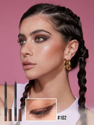 Misslyn مجموعة لاينر الألوان المقاوم للماء MISSLYN ، 2 قطعة ، لاينر الألوان المقاوم للماء متواصل الاستخدام ، بنسيج ناعم وكريمي ، خطوط جريئة ومحددة من ماتي إلى لامع، يمكن تشكيلها باستخدام مبراة أقلام