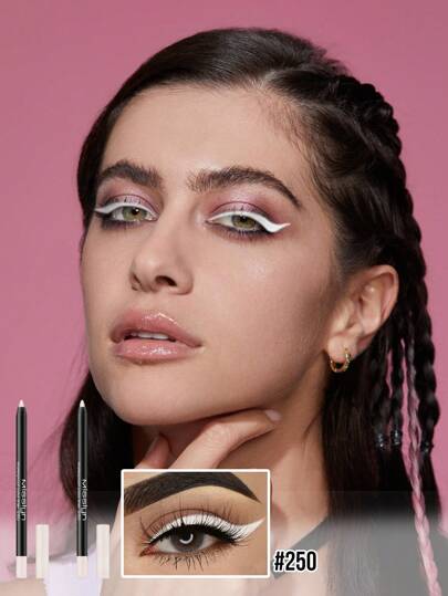 Misslyn مجموعة قلم تحديد مقاوم للماء من ماركة MISSLYN بعدد 2 قطعة ، قلم تحديد ملون مقاوم للماء طويل الأمد، ذو قوام ناعم وكريمي لتحقيق خطوط عينية جريئة ومحددة من الإظلال الماتي حتى اللامع والبراق، يمكن تشكيلها باستخدام مبراة أقلام