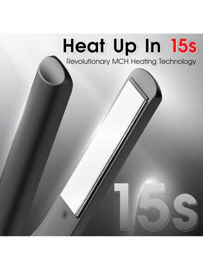 أداة تصميم وتسريح الشعر ذات الوظيفتين| مستقيم متعدد الوظائف للرجال والنساء|إعداد درجة حرارة قابل للتعديل للتسخين السريع|مناسب تماما لتقويم وتجعيد الشعر|مكواة شعر مصغرة 1 بوصة|مكواة شعر للشعر|فولطية مزدوجة تناسب السفر العالمي|هدايا