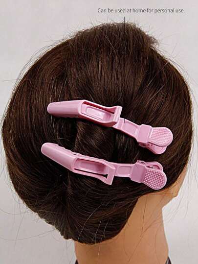 6/12 كليب تمساح وردي للصالون، كليب التمساح البلاستيكي، كليب الشعر المُموّج، كليب التمساح ذو القرن المدببة، كليب جانبي لفنان الماكياج، أدوات تصفيف الشعر للصالون والمنزل والسفر، كليب التمساح المانع للانزلاق، تصفيف الشعر المحترف والتجزئة، باللون الأسود...