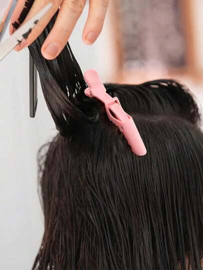 6/12 كليب تمساح وردي للصالون، كليب التمساح البلاستيكي، كليب الشعر المُموّج، كليب التمساح ذو القرن المدببة، كليب جانبي لفنان الماكياج، أدوات تصفيف الشعر للصالون والمنزل والسفر، كليب التمساح المانع للانزلاق، تصفيف الشعر المحترف والتجزئة، باللون الأسود...