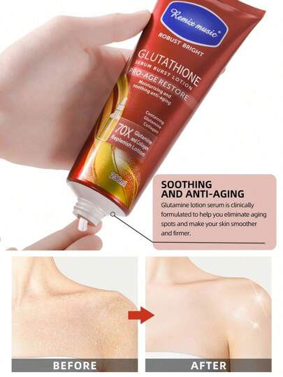 1قطعة غسول جسم فيزلين مقاس 236مل، مرطب، مضيء، غير دهني للرجال والنساء