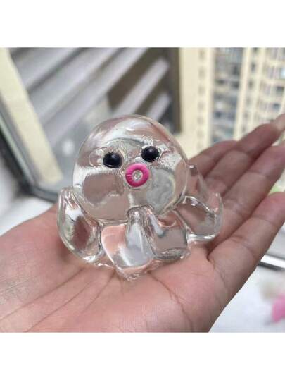 قطعة واحدة لعبة ضغط شفافة بشكل أخطبوط لتقليل التوتر مع فقاعات لزجة، لعبة مصغرة ولينة للحاجز أو الراحة أثناء التنقل، لعبة مناسبة للمراهقين 14+، لعب حسي ممتع ولغز، هدية مثالية لعيد الميلاد والهالوين للأطفال ، هدية عيد مثالية، ألعاب عبث