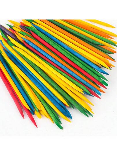 100 قطعة/عبوة مزيل بشرة الأظافر الملونة برتقالية الخشب مقاس 11.5 سم، أداة تجميل ملحق للعناية بالأظافر