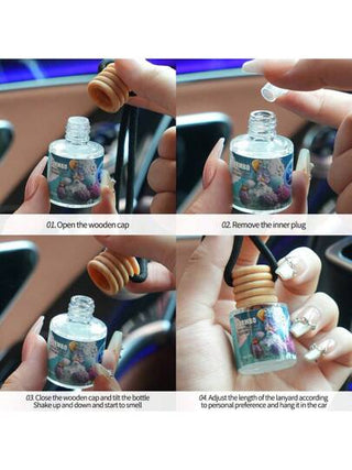 قطعة واحدة معطر هواء السيارة 8 مل، معطر هواء صلب طويل الأمد يمكن تعليقه، عطرياتي، بتصاميم جميلة ورقيقة مناسبة للنساء، عطر فريد من نوعه، بنكهة آيس كريم،رائحة زهور طبيعية، مناسب للسفر والاستخدام اليومي داخل وخارج المنزل، لتعطير والحفاظ على رائحة...