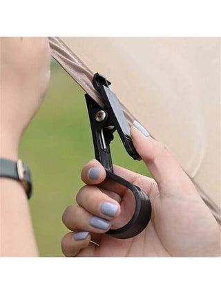 5 قطع من خطافات من البي في سي خفيفة الوزن وقوية للتخييم، مُثبتات متعددة الأغراض للخيام لتعليق المعدات والمناشف وغيرها، آمنة وموثوقة مع ثقوب للتثبيت، مناسبة للتخييم والتنزه والرحلات الخلفية