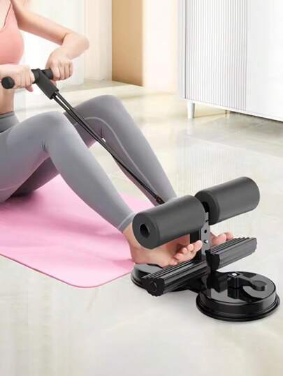 قطعة واحدة جهاز مساعد على الجلوس البارز ، أداة تدريب الخصر ، للجلوس البارز مع شريط مقاومة ، مناسب للتدريب البطني الداخلي المزدوج بالشفط ، مدرب بطني بشفط الكأس ، حبل قابل للتعديل متعدد الوظائف ، معدات رياضية لمساعدة الجلوس البارز مزود بشريط مقاومة ، مناسب