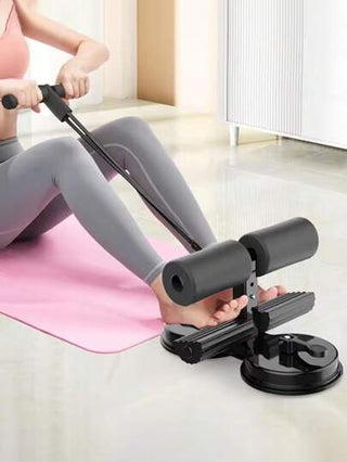 قطعة واحدة جهاز مساعد على الجلوس البارز ، أداة تدريب الخصر ، للجلوس البارز مع شريط مقاومة ، مناسب للتدريب البطني الداخلي المزدوج بالشفط ، مدرب بطني بشفط الكأس ، حبل قابل للتعديل متعدد الوظائف ، معدات رياضية لمساعدة الجلوس البارز مزود بشريط مقاومة ، مناسب