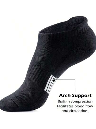 5/25 زوج من الجوارب القصيرة النسائية للركبة، جوارب رياضية لا تظهر، جوارب مبطنة