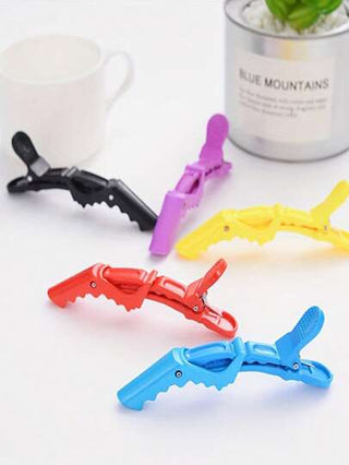 مجموعة مشابك شعر مقاومة للانزلاق والصلبة بشكل التمساح مناسبة للنساء, أداة توزيع وتصفيف الشعر احترافية بأسنان واسعة متوفرة بألوان متعددة، تصميم بسيط وجميل مصنوعة من البلاستيك، مثالية لاحتفالات رأس السنة الجديدة