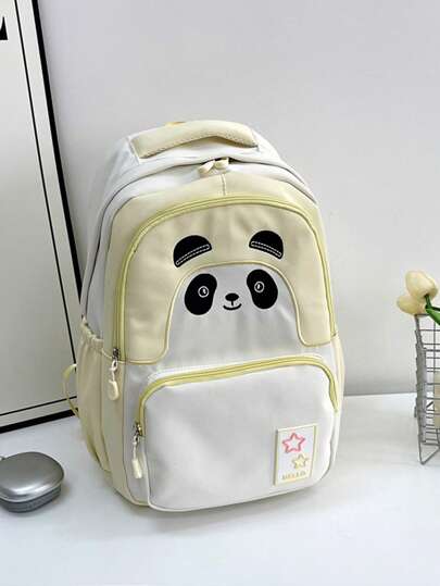 حقيبة ظهر باندا أنيقة وجميلة للنساء والطلاب والسفر، من نوع كرتوني ومرح، مصنوعة من خامة النايلون عالية الجودة، ذات تصميم ثلاثي الأبعاد. تصميم متعدد الطبقات لتصنيف وتخزين الكتب والأدوات الكتابية، مما يقلل من الحمل، أشرطة الكتف قابلة للتنفس ومقاومة للخدش وال