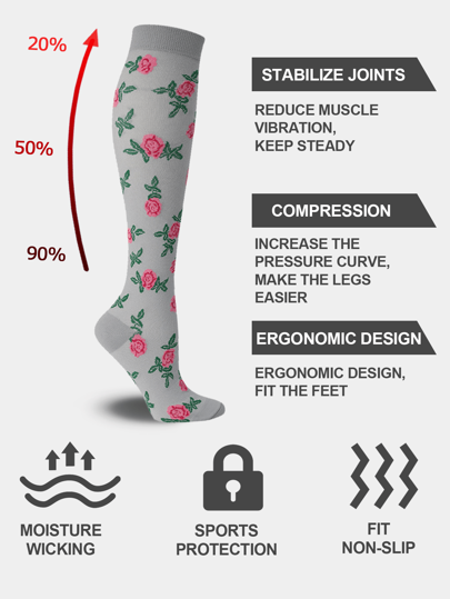 6/3 أزواج جوارب عالية الركبة أداء يوناني، خليط من البوليستر والسبانديكس، مثالي للياقة البدنية والأنشطة الخارجية واليوغا، قابل للتنفس، سهل الغسيل، السلسلة الخضراء، للاستخدام على مدار الموسم، نسيج مُحبك