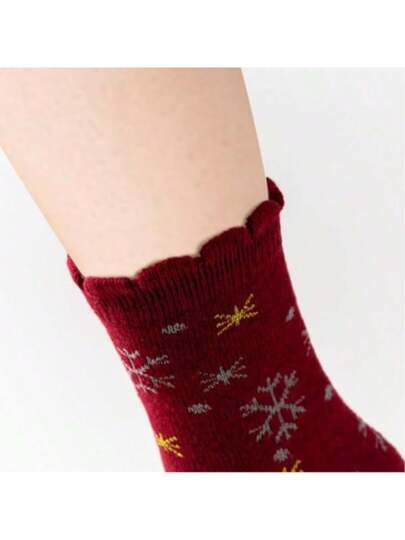 5/20 زوج جوارب صوفية للنساء جوارب شتوية دافئة جوارب غليظة محبوكة ناعمة، جوارب رائعة لحفلات عيد الميلاد، هدايا عيد الميلاد المضحكة والجميلة للنساء والفتيات والألوان الرائعة