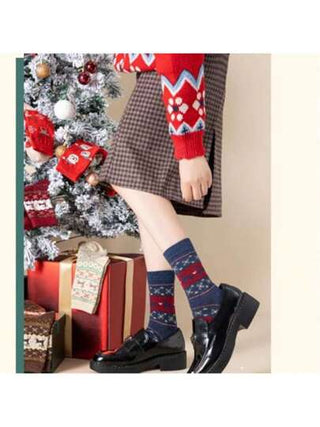 5/20 زوج جوارب صوفية للنساء جوارب شتوية دافئة جوارب غليظة محبوكة ناعمة، جوارب رائعة لحفلات عيد الميلاد، هدايا عيد الميلاد المضحكة والجميلة للنساء والفتيات والألوان الرائعة