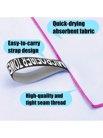 مناشف رياضية ذات جودة عالية، سريعة الجفاف وماصة للعرق في أكياس أسطوانية، مناشف سفر بحزام محمول، ماصة للماء وسريعة الجفاف للرياضة في الهواء الطلق، مناسبة للجيم واللياقة البدنية والسباحة والتخييم في الهواء الطلق، مناشف شاطئية ماصة للعرق