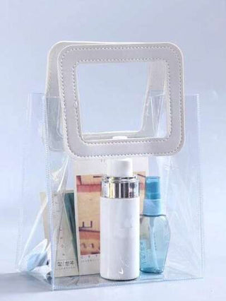 5 حبات/ مجموعة أكياس هدايا واضحة من البولي فينيل كلورايد PVC مع مقابض، أكياس هدايا لحفلات عيد الميلاد، لحفلات الأعياد والتسوق ولوازم الحفلات، أكياس هدايا ذات سعة كبيرة، مناسبة لحفلات الزفاف والمواد الحرفية وتخزين المجوهرات الشفافة، أكياس هدايا قابلة لإعاد