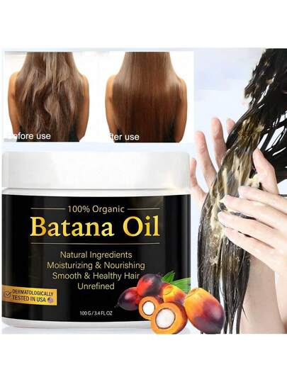 1 قطعة 100غرام قناع شعر باتانا ، بلسم شعر معلب بني ، مرطب ومغذِّ ، يقوي الشعر ، ويصلح جودة الشعر ، ويقلل من التكسر والتجعد ، ويحسِّن جودة الشعر ولمعانه ، وخالي من الرائحة ، ويكمل تغذية الشعر ، مناسب للرجال والنساء ، سهل الحمل