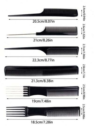 20 قطعة مجموعة أمشاط حلاقة احترافية، مجموعة أمشاط تصفيف الشعر مع مشابك للحلاق وصالون التجميل والاستخدام المنزلي