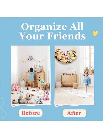 قطعة واحدة من ألعاب الدمى الناعمة المصنوعة يدويًا ، حمالة شبكية للأطفال في غرفتهم مزخرفة بشراريب