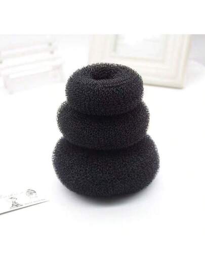 3 قطع من اكسسوارات الشعر للنساء لصنع كعكات شعر على شكل الدونات، قياس كبير وقياس متوسط وقياس صغير، أداة سهلة لصنع كعكات شعر رفيعة وكثيفة، مناسبة للحفلات والمناسبات والزفاف والرياضة والرقص