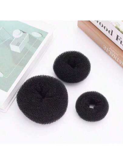 3 قطع من اكسسوارات الشعر للنساء لصنع كعكات شعر على شكل الدونات، قياس كبير وقياس متوسط وقياس صغير، أداة سهلة لصنع كعكات شعر رفيعة وكثيفة، مناسبة للحفلات والمناسبات والزفاف والرياضة والرقص