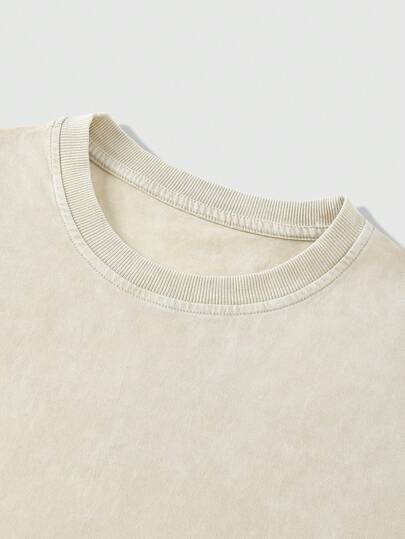 ROMWE MEN Street Life تي شيرت رجالي أساسي أكمام قصيرة رقبة دائرية متعدد الاستخدامات بالصيف