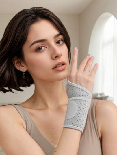 قطعة واحدة من حزام دعم الرسغ القابل للتعديل - حزام استعادة التواء الرسغ - حزام رياضي مريح للرجال والنساء، مناسب للياقة البدنية، رفع الأثقال والاستخدام اليومي، بالألوان الأسود والرمادي، حزام رسغ متعدد الوظائف، مريح للاستخدام