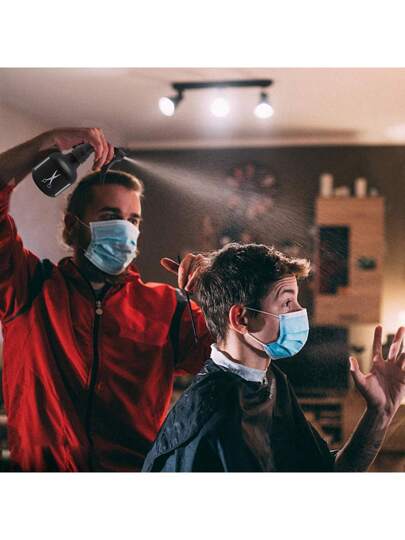 زجاجة 250 مللي للرش ذات أداة تصفيف الشعر للصالون، رش المنزل والتنظيف قطعة واحدة