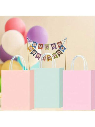 12 قطعة/24 قطعة أكياس ورقية بيضاء طبيعية من الكرافت للماكرون، حقائب نسيجية متعددة الاستخدامات من الورق الكرافت بألوان عشوائية، علب هدايا ذات تصميم إبداعي