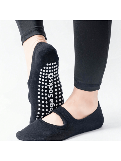 3 أزواج من الجوارب النسائية بدون ظهر وأصابع مستديرة، مضادة للانزلاق لرقص وبيلاتس وتمارين اللياقة البدنية والتدريب الرياضي