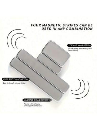 أدوات تشكيل أظافر شكل العين القطط، أنماط محبوبة لأذن الأرنب والدب مطوية مع عصي مغناطيسية للأظافر، طقم قالب العين القطط، اكسسوارات صالونات التجميل للمناكير النسائي، أدوات زخرفة الأظافر