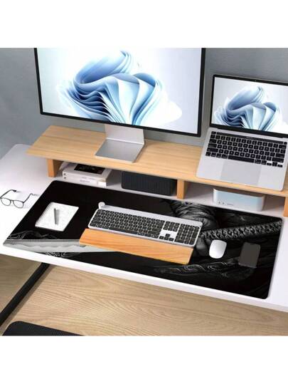 قطعة واحدة وسادة ماوس بطباعة سيف السامراي - مانعة للانزلاق ، حافة مخياطة طاولة سجادة | قاعدة مطاطية متينة | سطح ناعم | مناسبة للألعاب والمكاتب | أحجام متعددة متوفرة