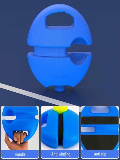 مجموعة 1 / 4 قطع من مدرب التنس. كرة تنس قفاز والحبل للممارسة - مثالي للمبتدئين - لتحسين مهارات التنس الخاصة بك في أي مكان وفي أي وقت!