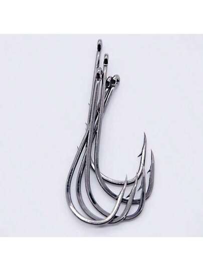 50 قطعة/الكثير من خطاطيف الصيد الذات الساق الطويلة لصيد الطعم الحي مع حافظ طعم مزدوج ، مصنوعة من فولاذ عالي الكربون مضاد للصدأ