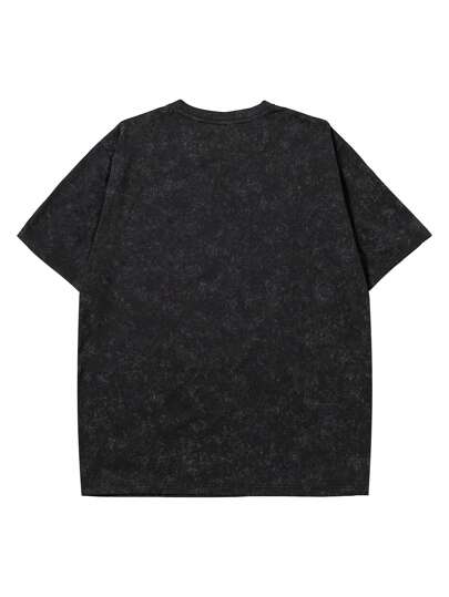 Manfinity Sport Corelite تي شيرت رياضية كاجوال للرجال مطبوعة برسمة العنكبوت مبيضة