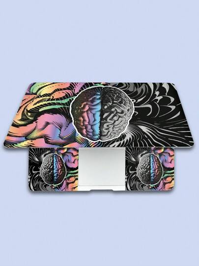 طقم غلاف حماية لجهاز الكمبيوتر المحمول بحجم 15 بوصة بطبعة الدماغ للكمبيوتر المحمول، أجهزة ماك بوك، وأجهزة HP