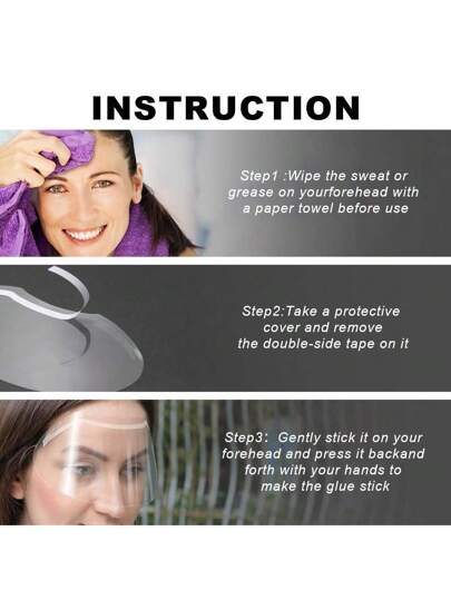 50/100 قطعة تصفيحة وجه وعين قابلة للتخلص منها بمايكروبليدنج مكياج دائم دشّ غطاء وجه للرذاذ المستخدم بصالونات الحلاقة والرموش الصناعية، تصفيحة وجه شفافة لحماية العينين أثناء مايكروبليدنج ودشّ وبرش الشعر