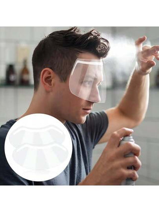 50/100 قطعة تصفيحة وجه وعين قابلة للتخلص منها بمايكروبليدنج مكياج دائم دشّ غطاء وجه للرذاذ المستخدم بصالونات الحلاقة والرموش الصناعية، تصفيحة وجه شفافة لحماية العينين أثناء مايكروبليدنج ودشّ وبرش الشعر