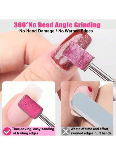 طقم أشرطة تجليخ للمثقاب الكهربائي للأظافر ذو تدرجات 80#, 150#, 240# بعدد 150 قطعة بألوان، أشرطة تجليخ ناعمة وخشنة، طقم قطع مثقاب للأظافر 2 قطعة مقاس 3/32 بوصة مع علبة تخزين محمولة