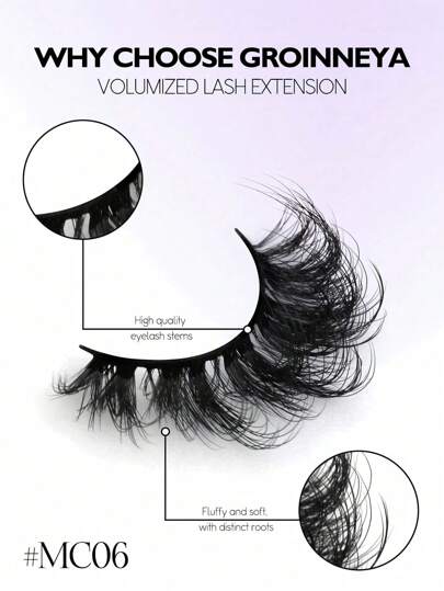 7 أزواج من رموش عين القطة الاصطناعية، رموش منك مزيفة ذات مظهر طبيعي وكثيفة وممتلئة، إطالة للرموش الاصطناعية الكاملة والطبيعية، ضروريات السفر وأدوات مكياج