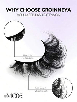 7 أزواج من رموش عين القطة الاصطناعية، رموش منك مزيفة ذات مظهر طبيعي وكثيفة وممتلئة، إطالة للرموش الاصطناعية الكاملة والطبيعية، ضروريات السفر وأدوات مكياج