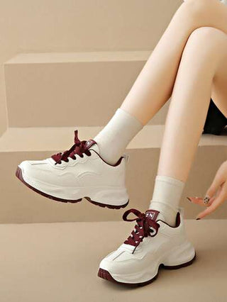 أحذية رياضية نسائية سميكة الوحدة، أحذية تنس خفيفة الوزن عصرية، أحذية رياضية سميكة وجميلة، أحذية تدريب متعددة الاستخدامات