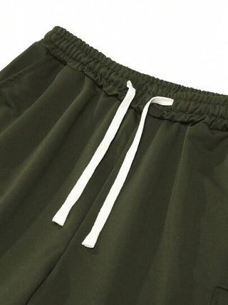 شورت كاجوال أساسي بخصر مطاطي, لياقة منتظمة, لون أحادي, ملائم للارتداء اليومي والخارجي, هدية مناسبة للزوج أو الحبيب