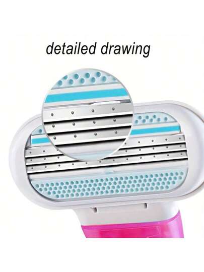 1 مقبض + 8 شفرات/ ماكينة حلاقة يدوية للنساء بشفرات أمان من الصلب المقاوم للصدأ قابلة للاستبدال لإزالة شعر البكيني