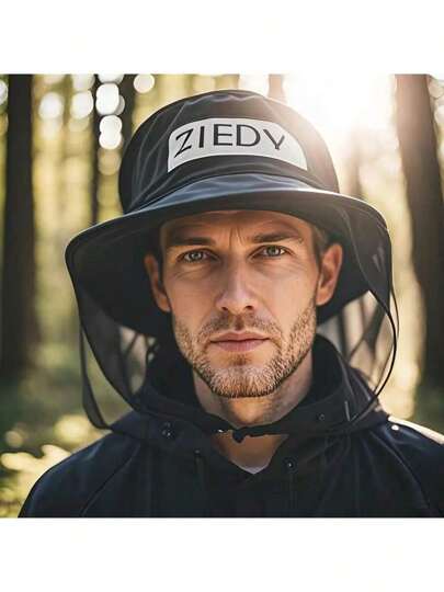 قطعة واحدة قبعة للتخييم والرحلات الخارجية مُضادة للبعوض والحشرات مع شبكة للصيد وصيد الليل