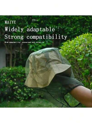 قطعة واحدة قبعة للتخييم والرحلات الخارجية مُضادة للبعوض والحشرات مع شبكة للصيد وصيد الليل