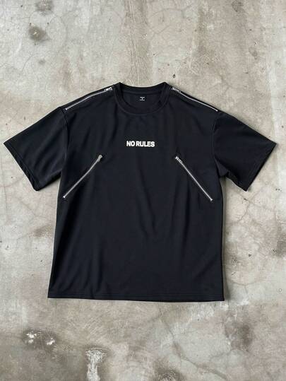 Manfinity Hypemode قميص تي شيرت رجالي كاجوال بطباعة حرفية وياقة مستديرة وأكمام قصيرة، تي شيرت صيفي مقاس كبير للرجال ملابس الشارع، تي شيرت رجالي مطبوع، تي شيرت رجالي مقاس كبير