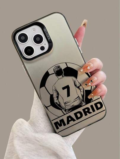 حالة هاتف رقم 7 مدريد متوافقة مع طرازات آيفون 16، 15، 14، 13، 12، 11 برو ماكس، X، XR، XS ماكس، 8 و7 بلس، مع غطاء خلفي مانع للسقوط ومطفأ، متوافقة مع A33(5G)/A32(4G)/A52(5G 4G عالمي)/S20FE/S21FE/A14(4G 5G عالمي)/S23/S23 بلس/S23 أولترا/S23 FE/A55 5G/S24/S24